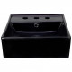 American Imaginations AI-28359 16-in. W Above Counter Black Bathroom Vessel Sink For 3H8-in. Center Drilling