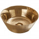 American Imaginations AI-28372 15.94-in. W Above Counter Gold Bathroom Vessel Sink For Wall Mount Wall Mount Drilling