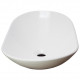 American Imaginations AI-28396 24.2-in. W Above Counter White Bathroom Vessel Sink For Deck Mount Deck Mount Drilling