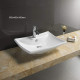 American Imaginations AI-28410 23.8-in. W Above Counter White Bathroom Vessel Sink For 1 Hole Center Drilling