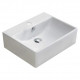American Imaginations AI-28429 19.7-in. W Above Counter White Bathroom Vessel Sink For 1 Hole Center Drilling