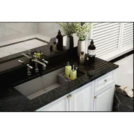 American Imaginations AI-34483 30-in. W Black Granite Composite Kitchen Sink With 1 Bowl