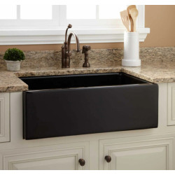 American Imaginations AI-34524 33-in. W CSA Approved Black Granite Composite Kitchen Sink With 1 Bowl