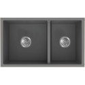 American Imaginations AI-34554 34-in. W CSA Approved Grey Granite Composite Kitchen Sink With 2 Bowl