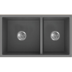 American Imaginations AI-34555 34-in. W CSA Approved Grey Granite Composite Kitchen Sink With 2 Bowl