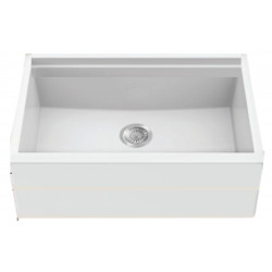 American Imaginations AI-34571 33-in. W CSA Approved White Granite Composite Kitchen Sink With 1 Bowl