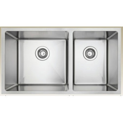 American Imaginations AI-34450 32-in. W Stainless Steel Kitchen Sink With 2 Bowl And 18 Gauge