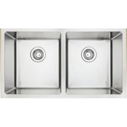 American Imaginations AI-34468 34-in. W Stainless Steel Kitchen Sink With 2 Bowl And 18 Gauge