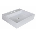 American Imaginations AI-27775 17-in. W Above Counter White Bathroom Vessel Sink For 3H4-in. Center Drilling