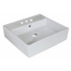American Imaginations AI-27777 18-in. W Above Counter White Bathroom Vessel Sink For 3H4-in. Center Drilling