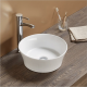 American Imaginations AI-27781 14.09-in. W Above Counter White Bathroom Vessel Sink For Deck Mount Deck Mount Drilling