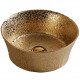 American Imaginations AI-27782 14.09-in. W Above Counter Gold Bathroom Vessel Sink For Deck Mount Deck Mount Drilling