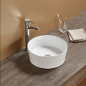 American Imaginations AI-27784 14.09-in. W Above Counter White Bathroom Vessel Sink For Deck Mount Deck Mount Drilling
