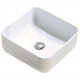 American Imaginations AI-27792 14.17-in. W Above Counter White Bathroom Vessel Sink For Deck Mount Deck Mount Drilling
