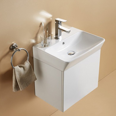 American Imaginations AI-27798 23.81-in. W Above Counter White Bathroom Vessel Sink For 1 Hole Center Drilling