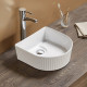 American Imaginations AI-27801 13.85-in. W Above Counter White Bathroom Vessel Sink For Deck Mount Deck Mount Drilling