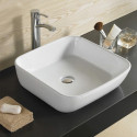 American Imaginations AI-28253 17.7-in. W Above Counter White Bathroom Vessel Sink For Wall Mount Wall Mount Drilling