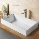 American Imaginations AI-28255 28-in. W Above Counter White Bathroom Vessel Sink For Wall Mount Wall Mount Drilling