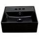 American Imaginations AI-28267 16-in. W Above Counter Black Bathroom Vessel Sink For 3H4-in. Center Drilling