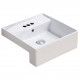 American Imaginations AI-28269 16.14-in. W Semi-Recessed White Bathroom Vessel Sink For 3H4-in. Center Drilling