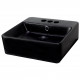 American Imaginations AI-28272 16-in. W Above Counter Black Bathroom Vessel Sink For 3H4-in. Center Drilling