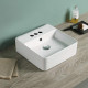 American Imaginations AI-28273 16-in. W Above Counter White Bathroom Vessel Sink For 3H4-in. Center Drilling