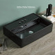 American Imaginations AI-28285 19.7-in. W Above Counter Black Bathroom Vessel Sink For 3H4-in. Center Drilling