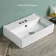 American Imaginations AI-28286 19.7-in. W Above Counter White Bathroom Vessel Sink For 3H4-in. Center Drilling