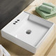 American Imaginations AI-28288 11-in. W Above Counter White Bathroom Vessel Sink For 3H4-in. Center Drilling