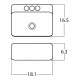 American Imaginations AI-28296 18.1-in. W Above Counter White Bathroom Vessel Sink For 3H4-in. Center Drilling