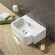 American Imaginations AI-28306 17.5-in. W Above Counter White Bathroom Vessel Sink For 3H4-in. Left Drilling
