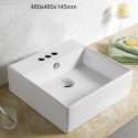 American Imaginations AI-28309 18.1-in. W Above Counter White Bathroom Vessel Sink For 3H4-in. Center Drilling
