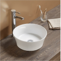 American Imaginations AI-27804 14.09-in. W Above Counter White Bathroom Vessel Sink For Wall Mount Wall Mount Drilling