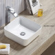 American Imaginations AI-27815 14.17-in. W Above Counter White Bathroom Vessel Sink For Wall Mount Wall Mount Drilling
