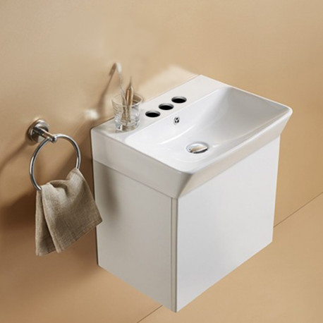 American Imaginations AI-27827 23.81-in. W Above Counter White Bathroom Vessel Sink For 3H4-in. Center Drilling