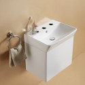 American Imaginations AI-27828 23.81-in. W Above Counter White Bathroom Vessel Sink For 3H8-in. Center Drilling