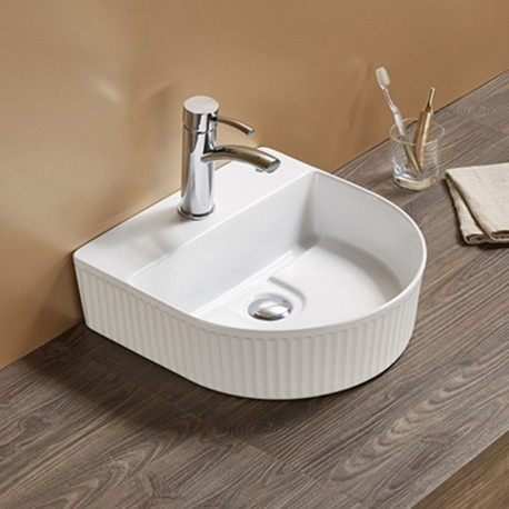 American Imaginations AI-27830 15.74-in. W Above Counter White Bathroom Vessel Sink For 3H8-in. Center Drilling
