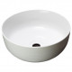 American Imaginations AI-27837 14.09-in. W Above Counter White Bathroom Vessel Sink For Deck Mount Deck Mount Drilling