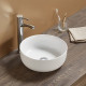 American Imaginations AI-27837 14.09-in. W Above Counter White Bathroom Vessel Sink For Deck Mount Deck Mount Drilling