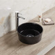 American Imaginations AI-27843 14.09-in. W Above Counter Black Bathroom Vessel Sink For Deck Mount Deck Mount Drilling