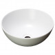 American Imaginations AI-27878 14.09-in. W Above Counter White Bathroom Vessel Sink For Deck Mount Deck Mount Drilling