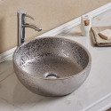 American Imaginations AI-27913 16.14-in. W Above Counter Silver Bathroom Vessel Sink For Deck Mount Deck Mount Drilling