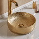 American Imaginations AI-27926 13.98-in. W Above Counter Gold Bathroom Vessel Sink For Deck Mount Deck Mount Drilling