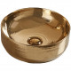 American Imaginations AI-27929 13.89-in. W Above Counter Gold Bathroom Vessel Sink For Deck Mount Deck Mount Drilling