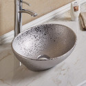 American Imaginations AI-27934 15.94-in. W Above Counter Silver Bathroom Vessel Sink For Deck Mount Deck Mount Drilling