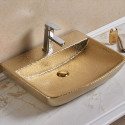 American Imaginations AI-27937 23.62-in. W Above Counter Gold Bathroom Vessel Sink For 1 Hole Center Drilling