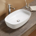 American Imaginations AI-27947 23.62-in. W Above Counter White Bathroom Vessel Sink For Deck Mount Deck Mount Drilling