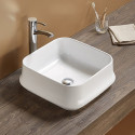American Imaginations AI-27952 16.93-in. W Above Counter White Bathroom Vessel Sink For Deck Mount Deck Mount Drilling