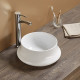 American Imaginations AI-27959 14.17-in. W Above Counter White Bathroom Vessel Sink For Deck Mount Deck Mount Drilling