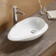American Imaginations AI-27962 24.01-in. W Above Counter White Bathroom Vessel Sink For Deck Mount Deck Mount Drilling